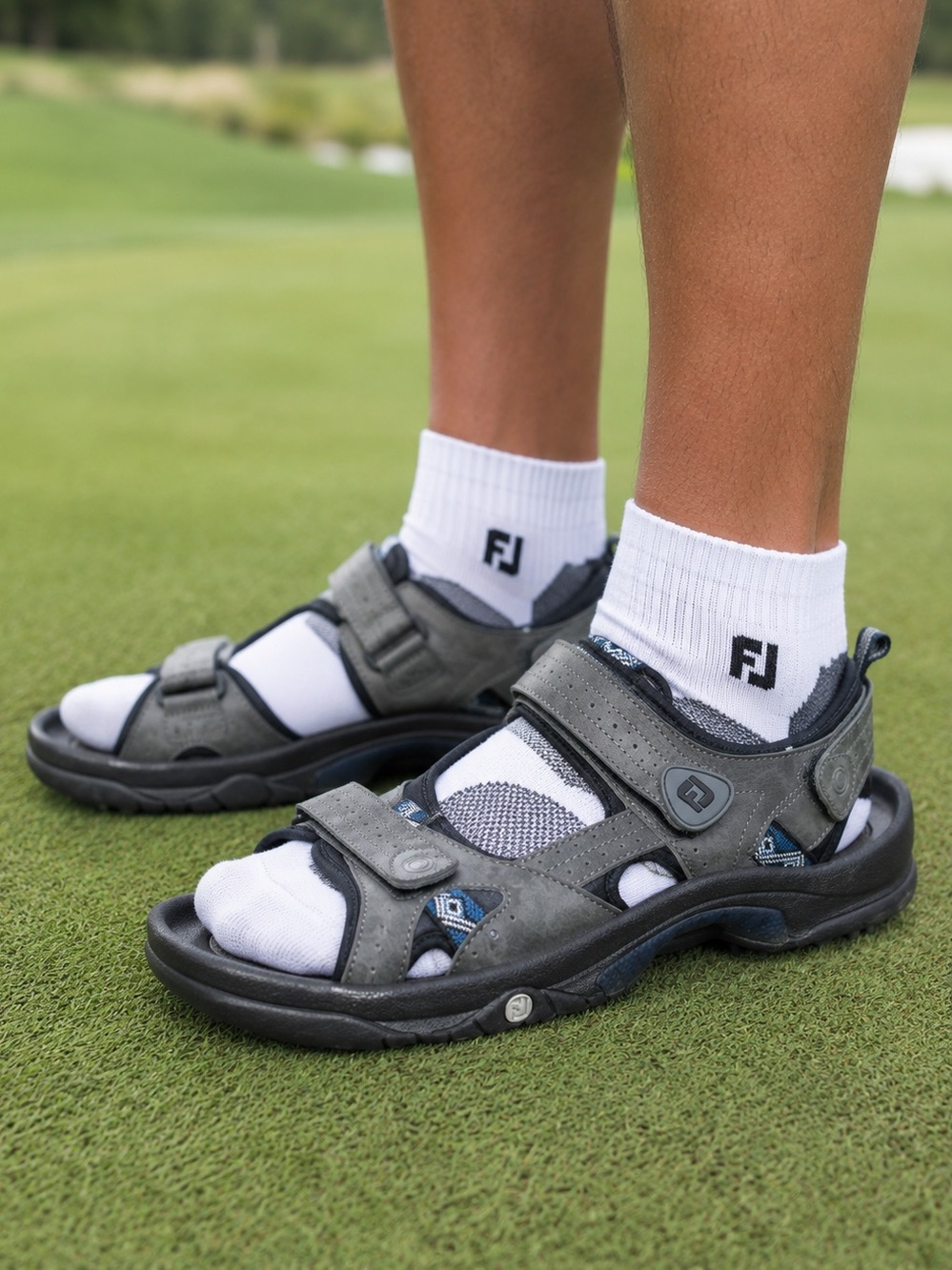 FootJoy GreenJoys Men’s Golf Sandals Gray Spiked Golf Shoes Size 11 Medium NIB